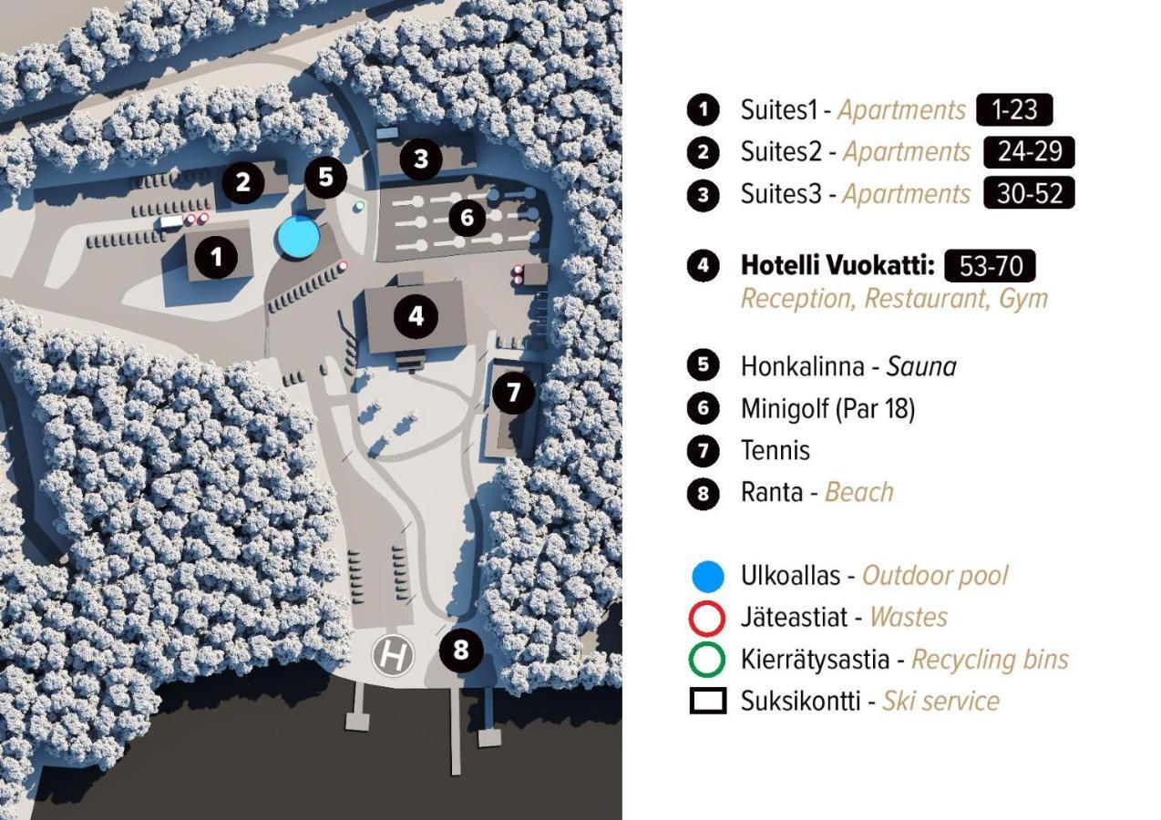 Aateli Lakeside Chalets - Former Vuokatti Suites Экстерьер фото